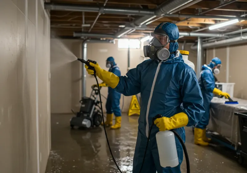 Basement Sanitization and Antimicrobial Treatment process in West Little River, FL